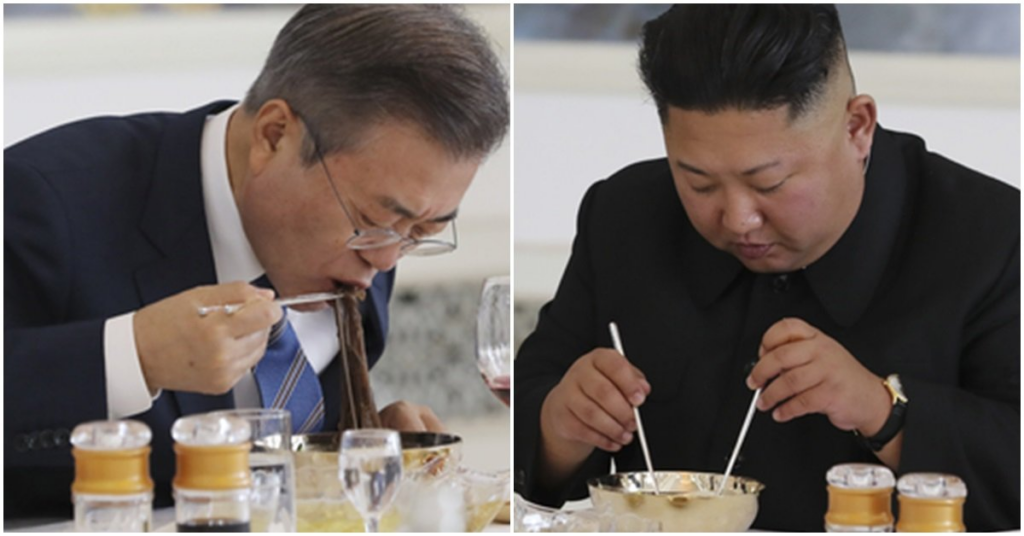 North-and-South-Korean-Presidents-Eating-Pyeongyang-Cold-Noodles

