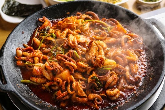 Korean-Chili-Menu-Stir-fried-Webfoot-octopus