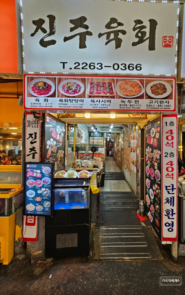 Gwangjang Market Yukhoe(ユッケ) Restaurants Jinju Yukhoe